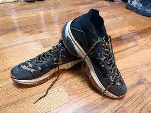 SNKR Project Camo Mesh Suede High Top Sock Chunky Sneakers 12.5